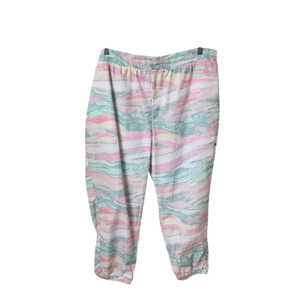 Adidas Pastel Watercolor Marble Print R.Y.V. Track Joggers Pants Womens 3X NWT